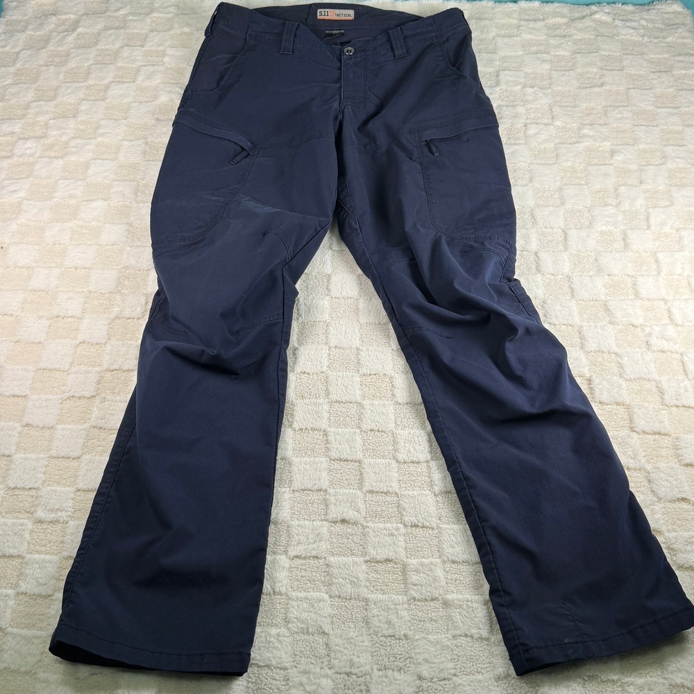 5.11 Tactical Mens Navy Blue Cargo Utility Pants 36x34 Outdoor Workwear